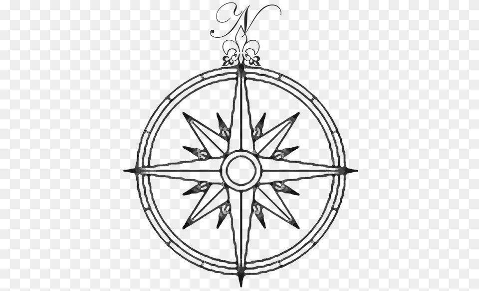 A Compass Rose From My Original Blog Compass Rose, Gray Png Image