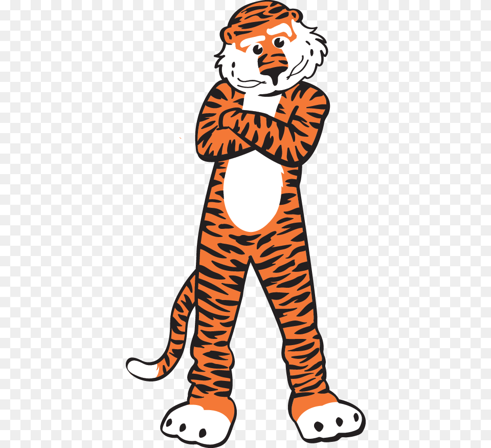 A Computer Generated Image Of The Mascot Aubie Aubie Logo, Animal, Mammal, Tiger, Wildlife Png