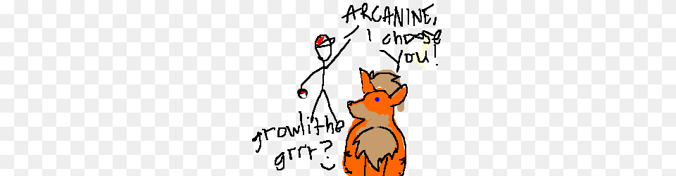 A Confused Growlithe Gets Called Arcanine Drawing, Animal, Canine, Dog, Mammal Png Image