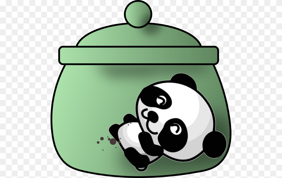 A Cookie Jar With A Happy Panda, Urn, Pottery, Meal, Food Png