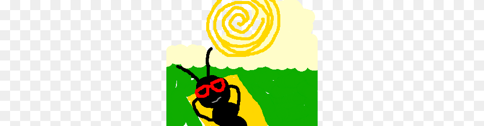 A Cool Ant Sunbathing What About It Drawing, Animal, Baby, Person Free Transparent Png