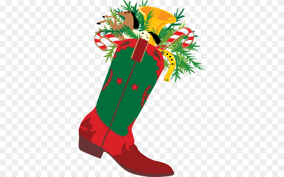 A Cowboy Christmas Boot Christmas Cowboy Christmas, Art, Graphics Free Png