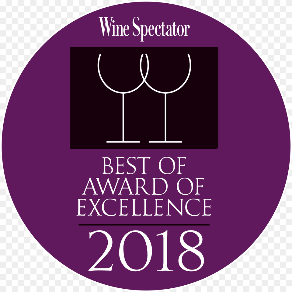 A Creative Partnership With The American Fisherman Wine Spectator Best Of Award Of Excellence 2018, Purple, Cutlery, Disk Png Image