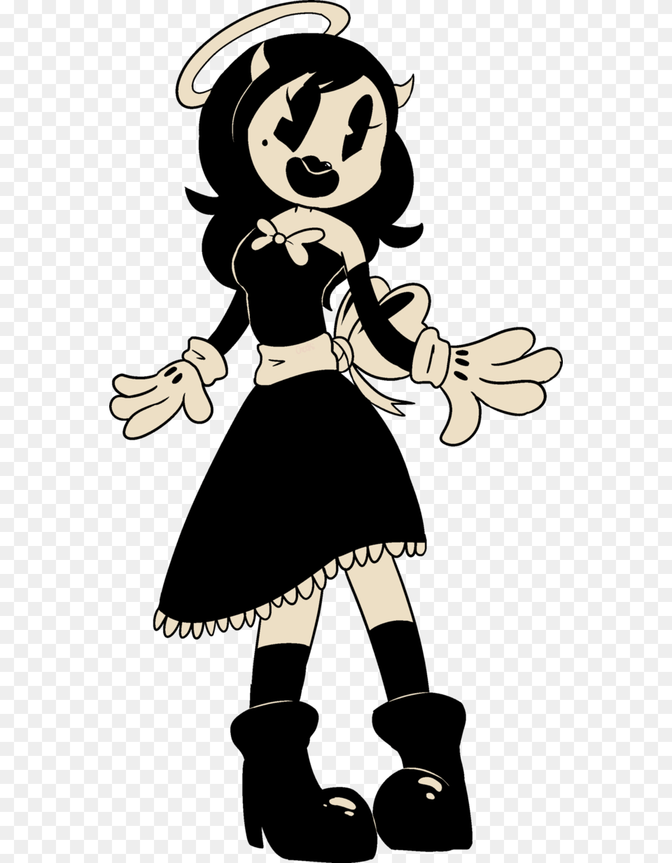 A Crossover Fanfic Roleplay Batim Alice The Angel, Stencil, Baby, Face, Head Png Image