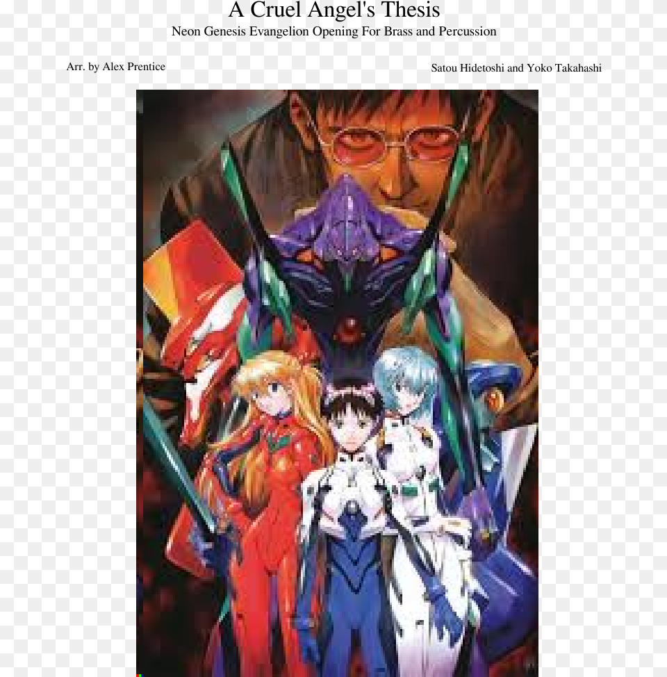 A Cruel Angel39s Thesis Sheet Music Composed By Satou Neon Genesis Evangelion Artwork, Book, Publication, Comics, Adult Free Transparent Png
