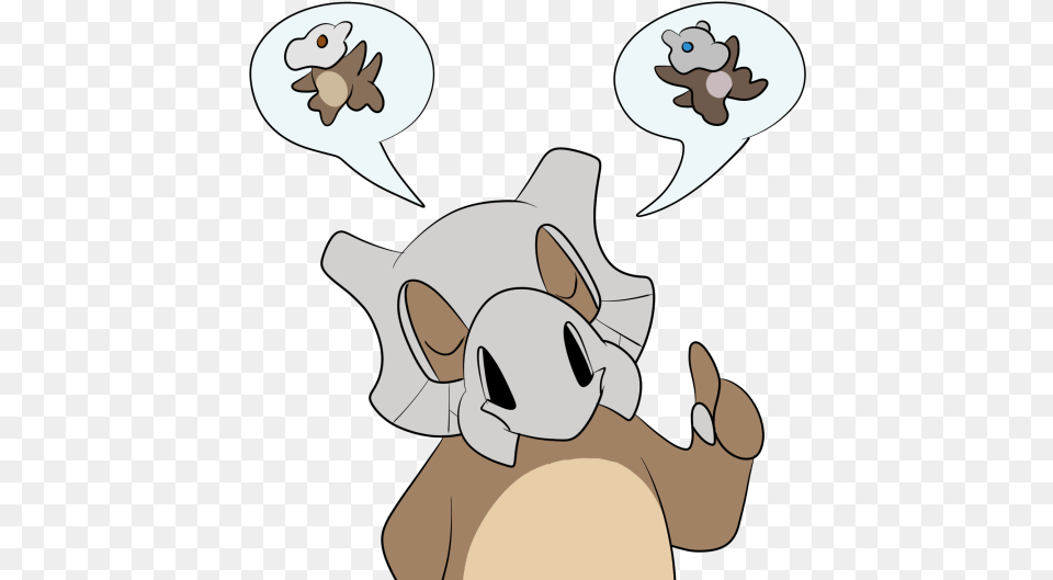 A Cubone From Kanto And A Cubone From Alola Fell In Cartoon, Animal, Kangaroo, Mammal Free Png Download