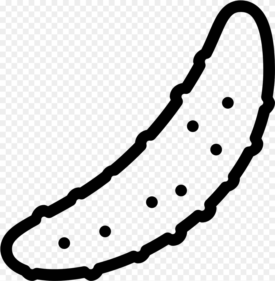 A Cucumber Is A Straight Line That Slowly Curves Inward, Gray Free Transparent Png