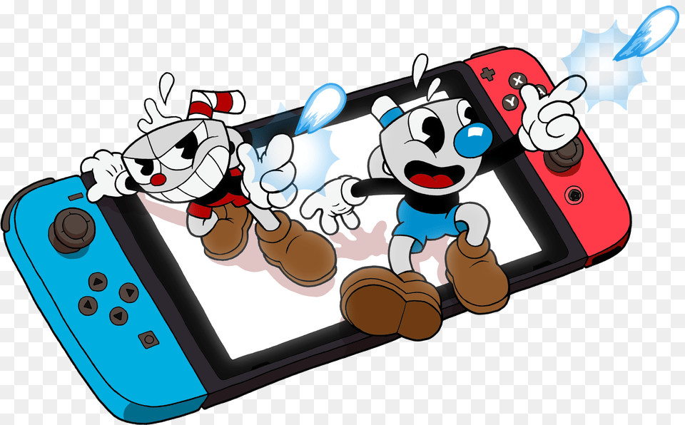 A Cuphead Mugman Switch Transparent Cuphead Nintendo Switch Physical, Electronics, Mobile Phone, Phone Free Png