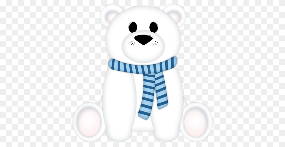 A Cute Winter Winter Clipart Bear Polar Bear, Accessories, Formal Wear, Toy, Tie Free Png