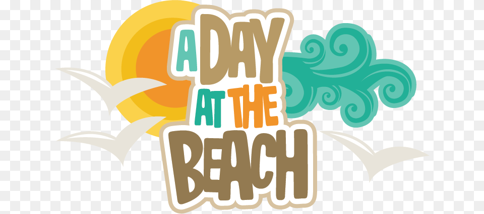 A Day At The Beach Clipart Day At The Beach Clipart, Art, Graphics, Logo, Text Free Png