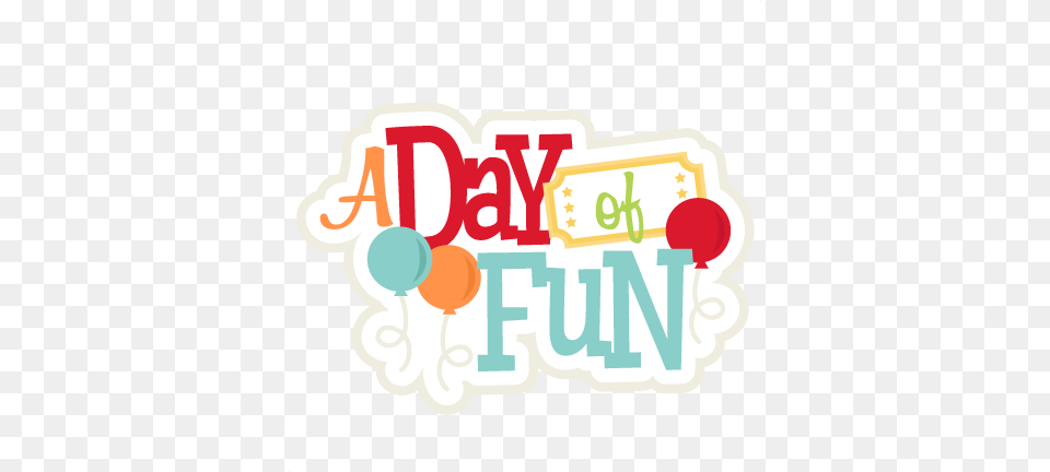 A Day Of Fun Scrapbook Title Amusement Park Cute, Balloon, Dynamite, Weapon, People Png Image