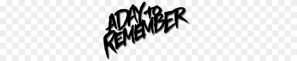 A Day To Remember Logo Image, Handwriting, Text Free Png Download