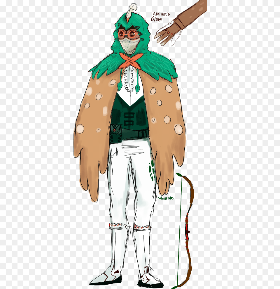 A Decidueye Gijinka I39m Getting Ashitaka Vibes From Cartoon, Book, Comics, Publication, Cape Png Image