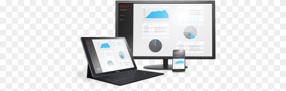 A Desktop Monitor Laptop And Cell Phone Displaying Laptop Dashboard, Computer, Pc, Electronics, Hardware Free Png Download