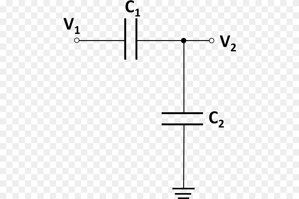 A Diagram Of A Cc Voltage Divider, Lighting Free Png