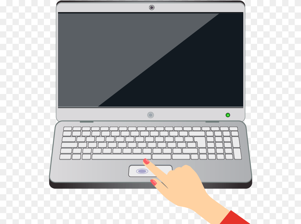 A Diagram Of Someone Tapping The Touchpad On A Laptop Netbook, Computer, Computer Hardware, Computer Keyboard, Electronics Png