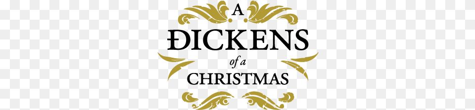 A Dickens Of Christmas Vector Logo Freevectorlogonet Calligraphy, Art, Floral Design, Graphics, Pattern Png