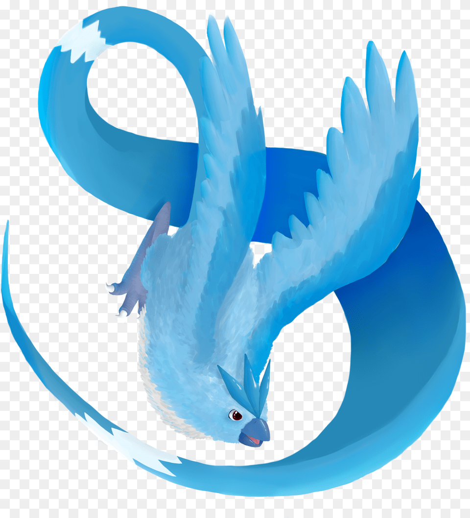 A Digital Illustration Of Articuno A Character From Pokemon Articuno, Animal, Fish, Sea Life, Shark Png