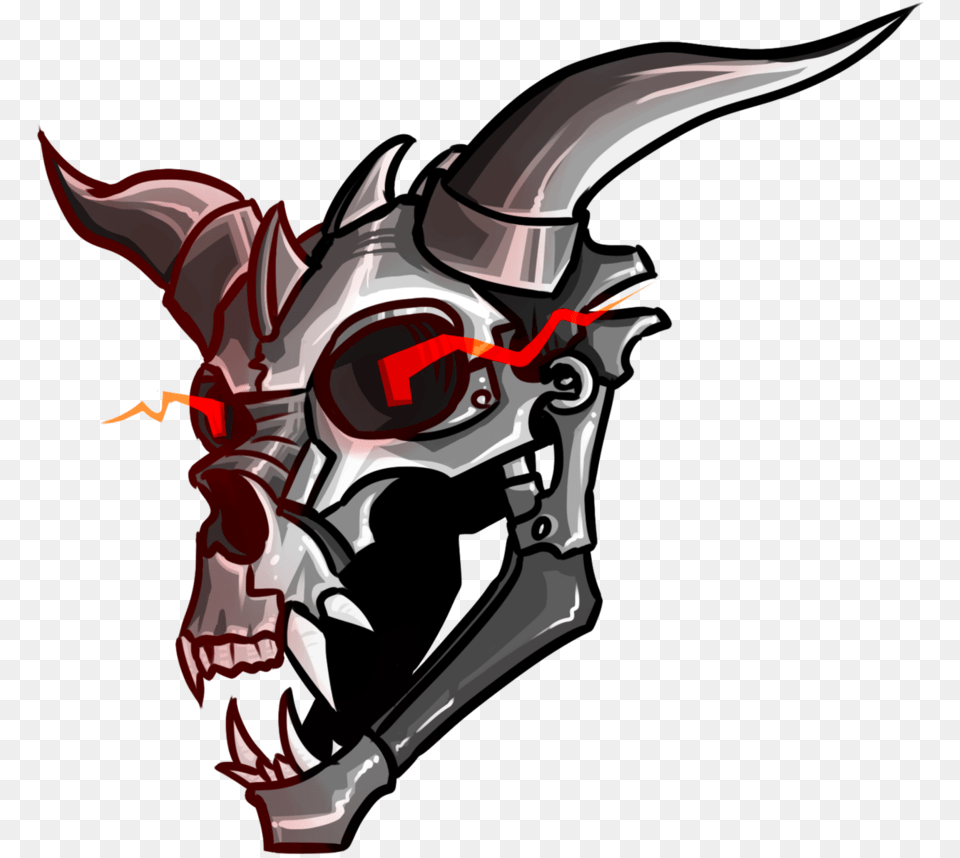 A Disembodied Robot Head Robotic Dragon Skull, Person, Sword, Weapon, Blade Free Transparent Png