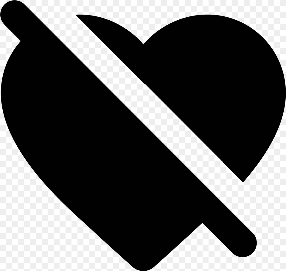 A Dislike Icon Is Represented With A Broken Heart Dislike Heart Icon, Gray Free Png Download
