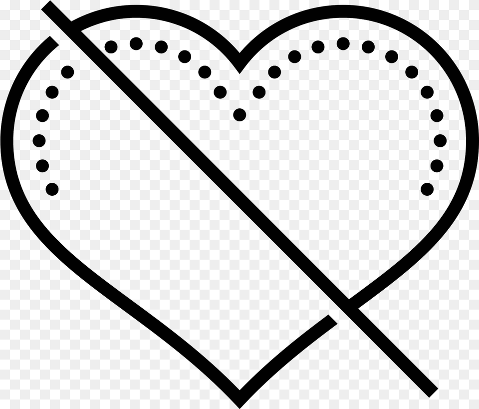 A Dislike Icon Is Represented With A Broken Heart Logo Salon Men Depilation, Gray Png Image