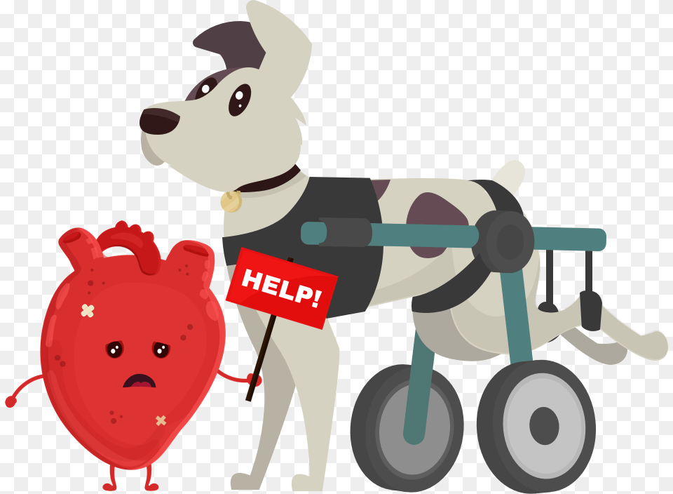 A Dog With A Heart Condition That Is Covered By Pet Unhealthy Heart Icon, Machine, Wheel, Bulldozer Free Transparent Png