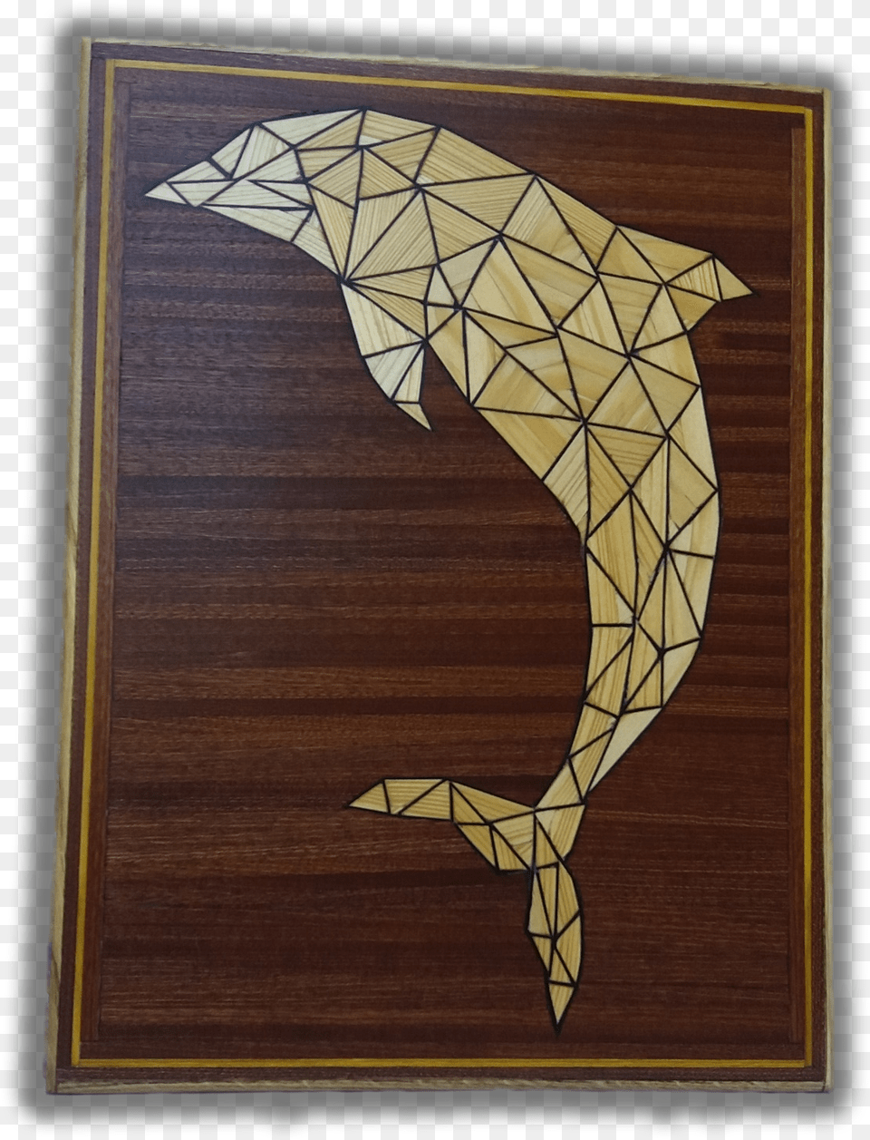 A Dolphin Picture Frame, Art, Wood Free Png Download