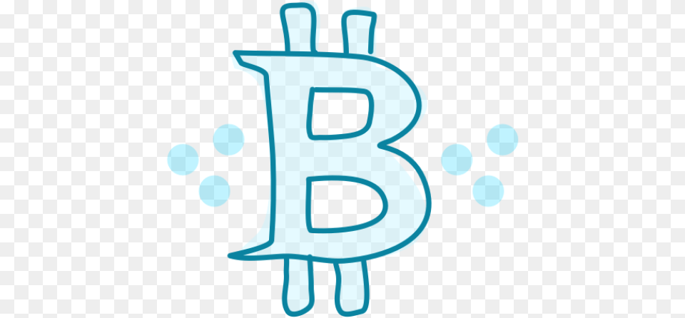 A Drawing Of The Bitcoin Symbol Calligraphy, Text, Number Png