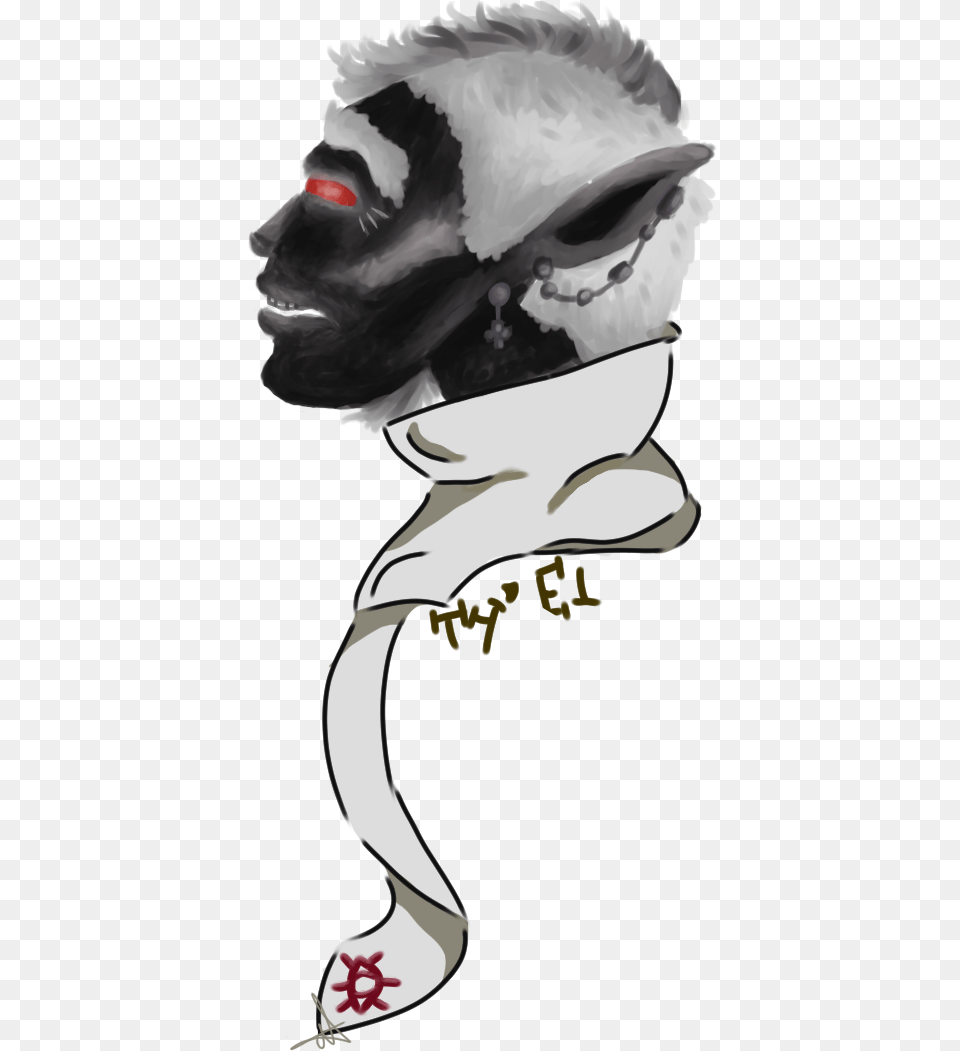 A Drow Bust Looking To The Left With A Slightly Open, Baby, Person, Art Png