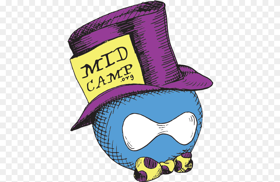 A Drupal Drop Wearing A Mad Hatter Hat With The Words Clip Art, Clothing, Sun Hat, Baby, Person Free Png
