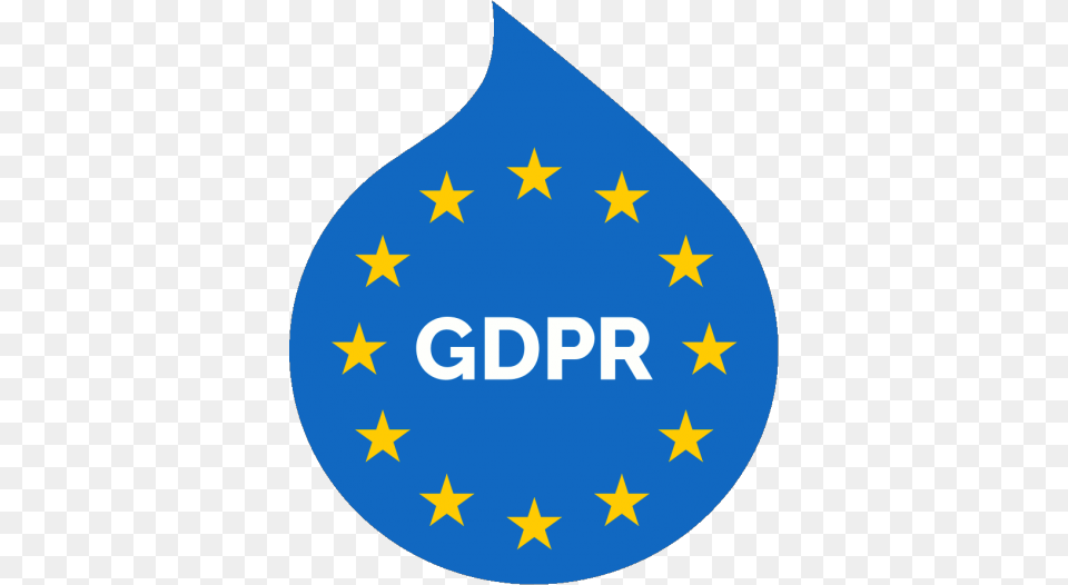 A Druplicon Shaped Eu Flag With The Word Quotgdprquot In Union, Logo, Symbol, Droplet, Nature Free Transparent Png