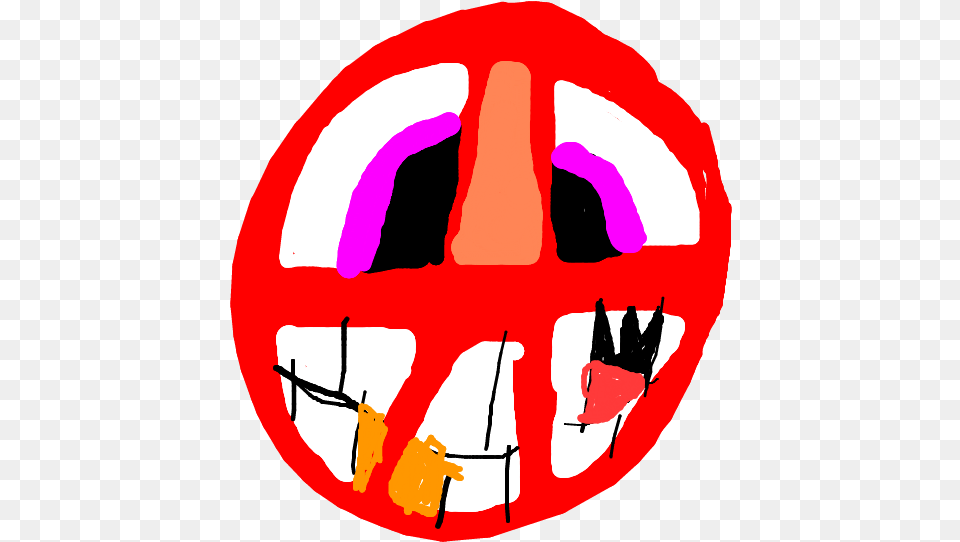 A Dumbass Face I Made When Was 9 Out Of The Anarchy Symbol Circle, Helmet, Logo, Bag, Ammunition Free Png Download