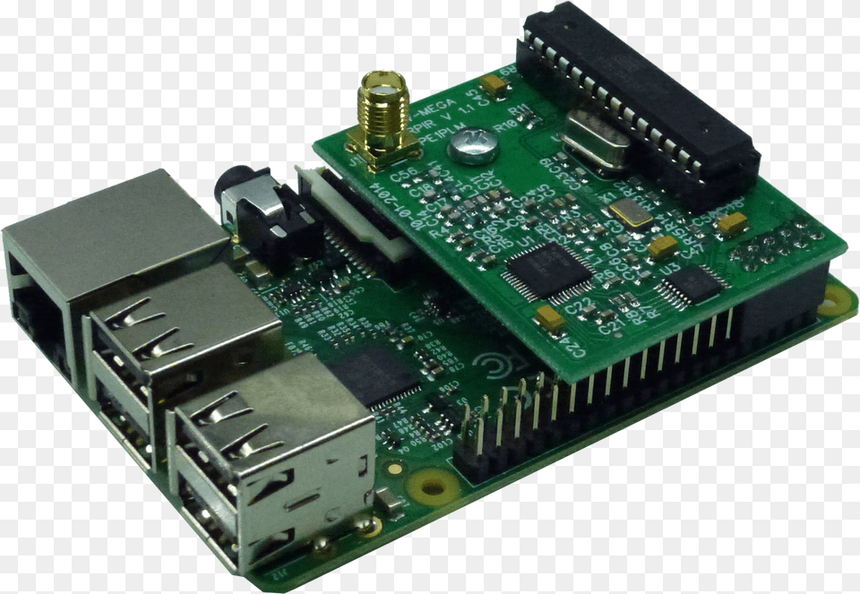 A Dvmega On A Raspberry Pi Raspberry Pi 3 Dvmega, Electronics, Hardware, Computer Hardware, Printed Circuit Board Png Image