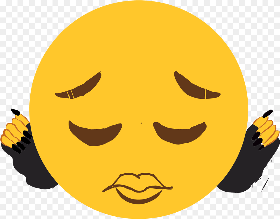 A Emoji I Made Cursedemojis Spill The Tea Emoji Discord, Clothing, Glove, Face, Head Png