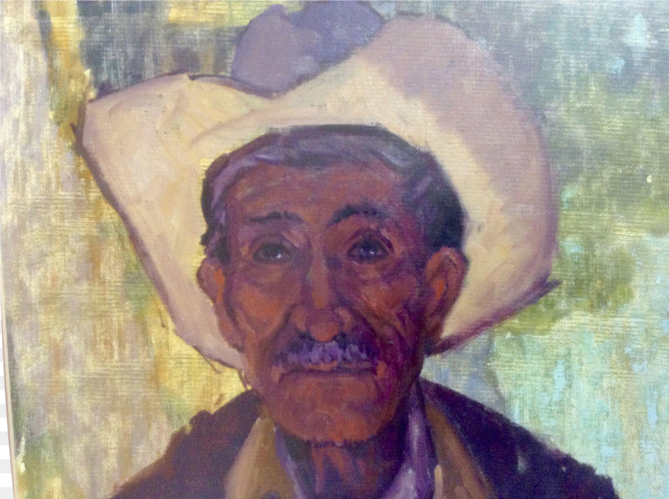 A Ennis Impressionist Oil Painting On Canvas Old Ranchero Oil Painting Png