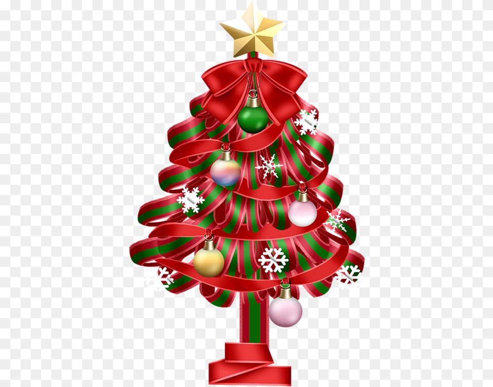 A F B Clip Art Of Christmas Tree With Gift, Christmas Decorations, Festival, Christmas Tree Png Image