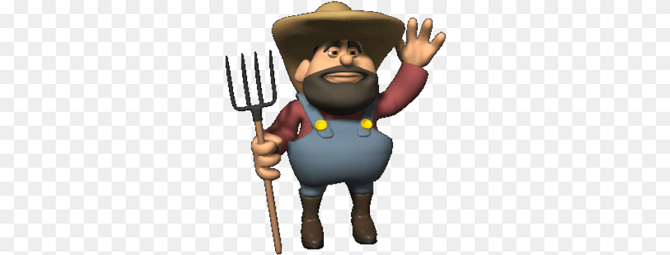 A Farmer Farmer Animated Gif, Cutlery, Fork, Baby, Person Free Png Download