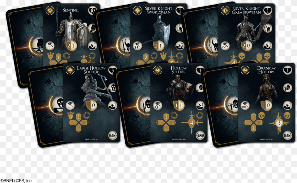 A Fearsome Array Of Enemies Stand Before You Each Dark Souls Board Game Cards, Person, Adult, Male, Man Png Image