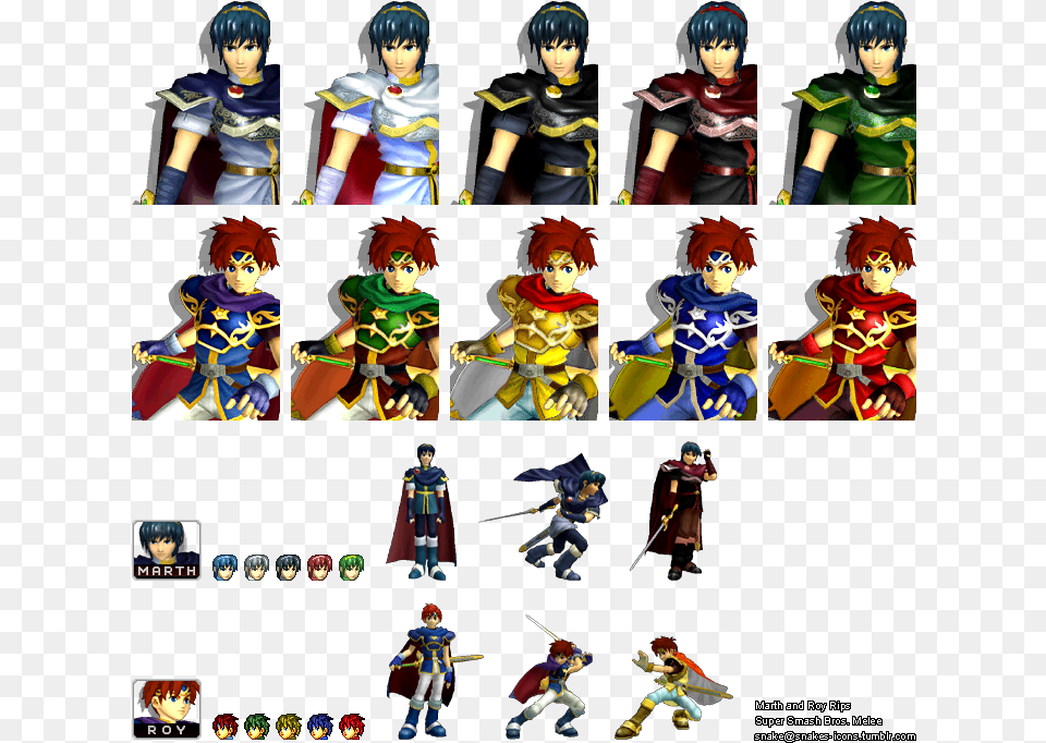 A Few Fire Emblem Rips From Ssbm Super Smash Bros Melee Roy, Publication, Book, Comics, Person Free Transparent Png