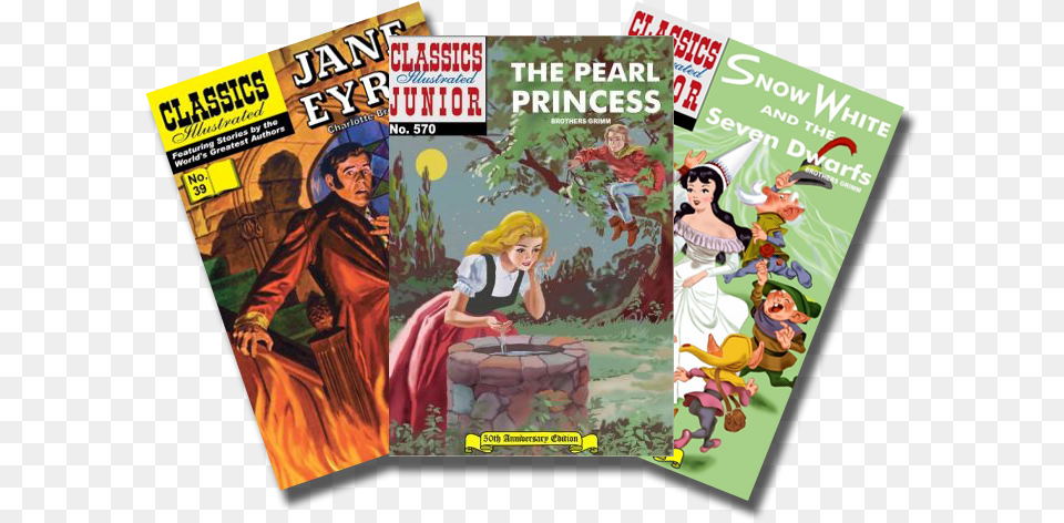 A Few Of Our Titles Pearl Princess Classics Illustrated Junior No, Book, Comics, Publication, Adult Free Transparent Png