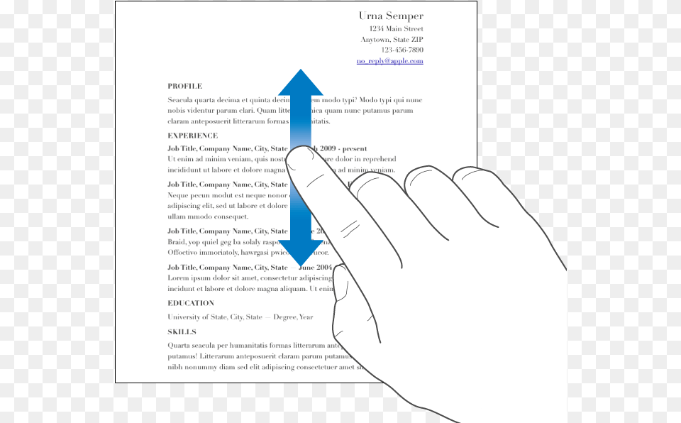 A Finger Swiping Up And Down In A Document Brochure, Body Part, Hand, Page, Person Png