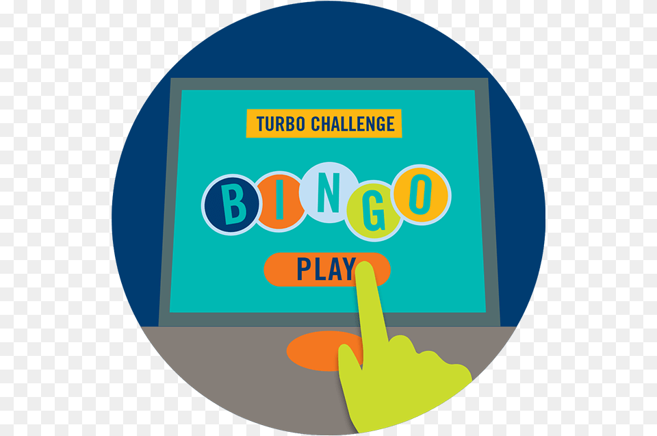 A Finger Touches The Play Button On The Turbochallenge Circle, Photography, Advertisement, Poster, Disk Free Png