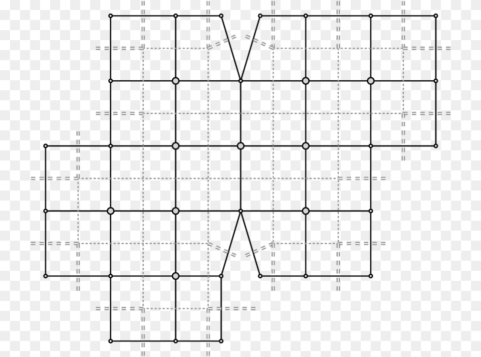 A Fishnet Correlator Graph With A Generic Boundary Diagram, Nature, Night, Outdoors Free Png