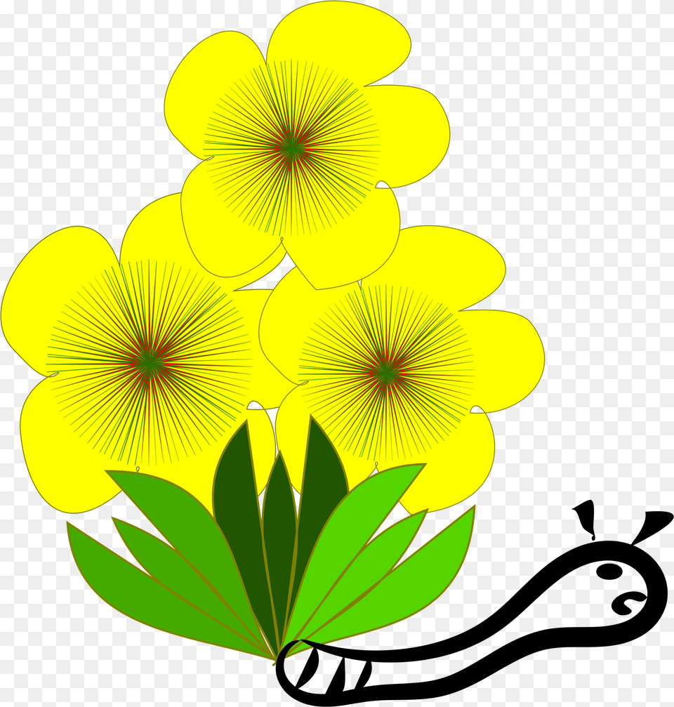 A Flor Amarela E A Lagarta Clip Arts Yellow Bell Flower Clipart, Geranium, Leaf, Petal, Plant Free Png Download