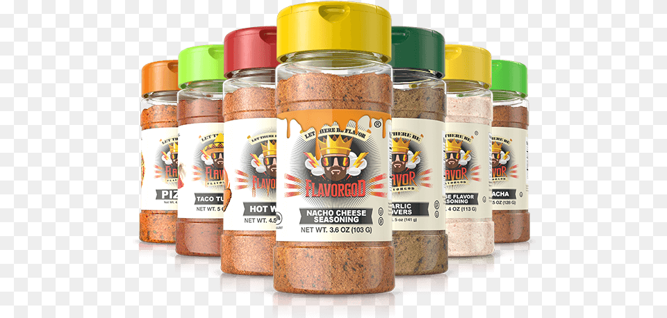 A Foodie Pack Of Flavor God Among Some Of The Best Seasoning, Food, Bottle, Shaker Free Png Download