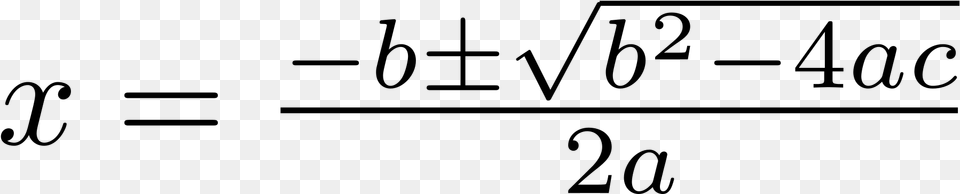 A Formula Is An Expression Or Equation That Expresses Quadratic Formula, Gray Png Image
