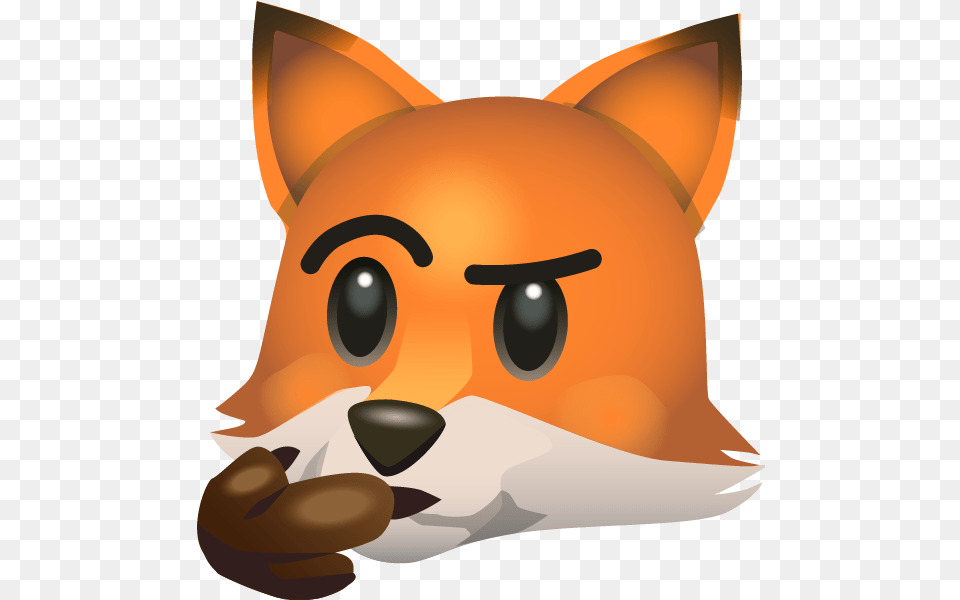 A Fox Thinking Emoji Cartoon Free Transparent Png