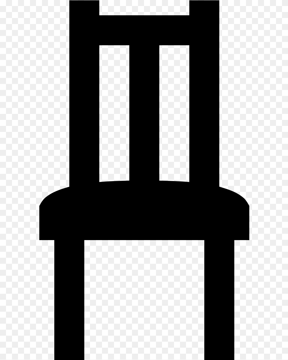 A Front Profile View Of A Chair, Gray Free Png