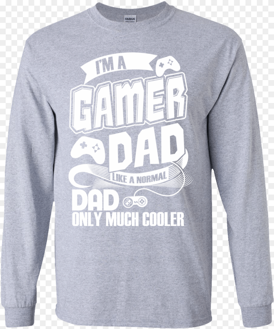 A Gamer Dad Fathers Gift Advanced Warfare Console Long Sleeved T Shirt, Clothing, T-shirt, Long Sleeve, Sleeve Png