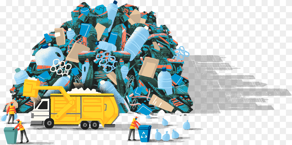 A Garbage Pile That Casts The Shadow Of A City Toy Vehicle, Person, Machine, Wheel, Bulldozer Png